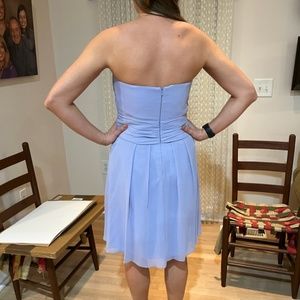 David’s bridal dress cocktail short strapless periwinkle